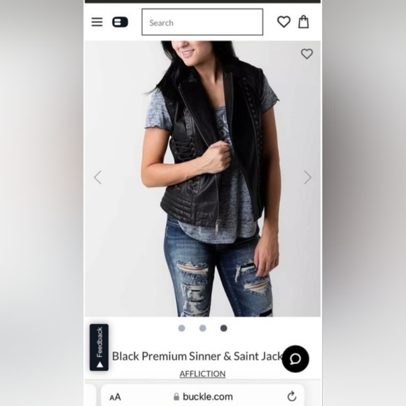 Affliction Black Premium Limited Edition (Small) Moto Jacket - Picture 5 of 6